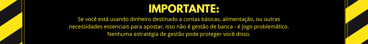 Alerta sobre jogo problemático. Nenhuma gestão de banca pode ter proteger disso. 