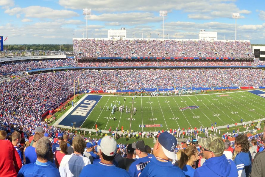 Estádio com torcedores do Bills da NFL