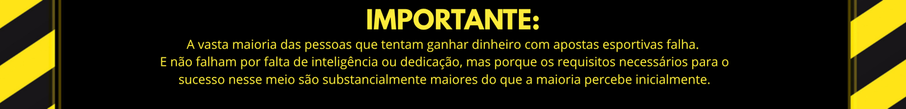 Alerta sobre apostas esportivas. 