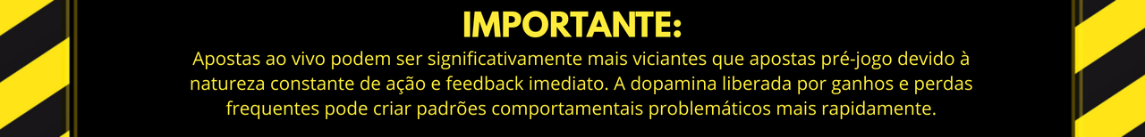 Alerta sobre como as apostas ao vivo podem ser perigosas